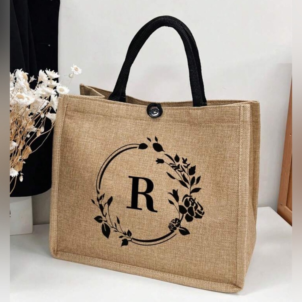 R Initial Tote Bag